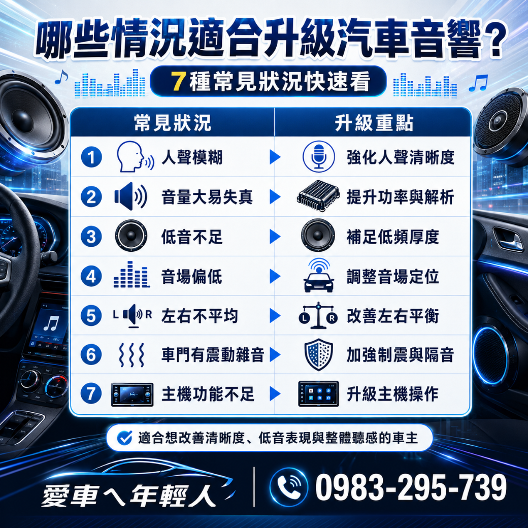 高雄汽車音響升級 誰適合汽車音響升級