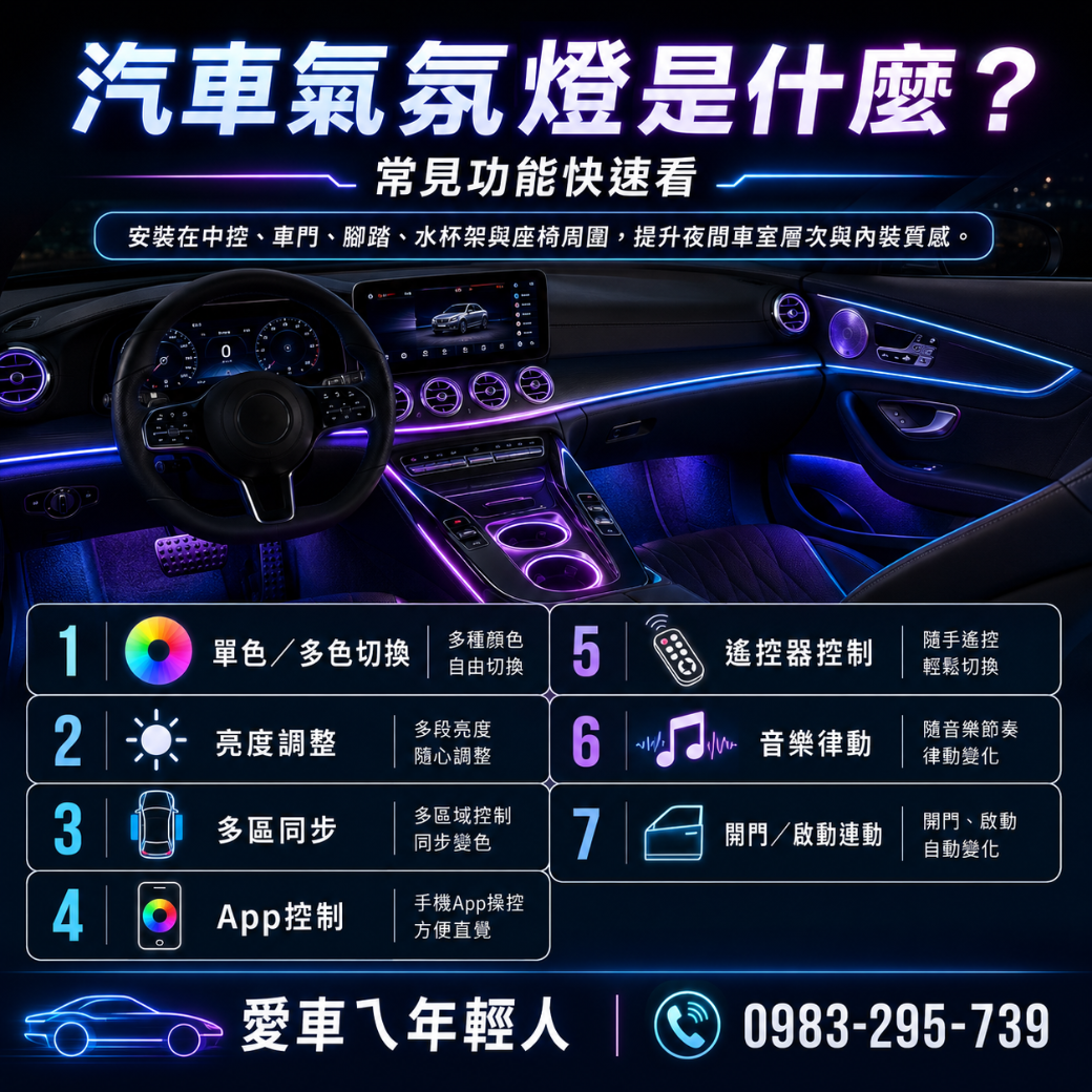 高雄汽車氣氛燈 汽車氣氛燈是什麼